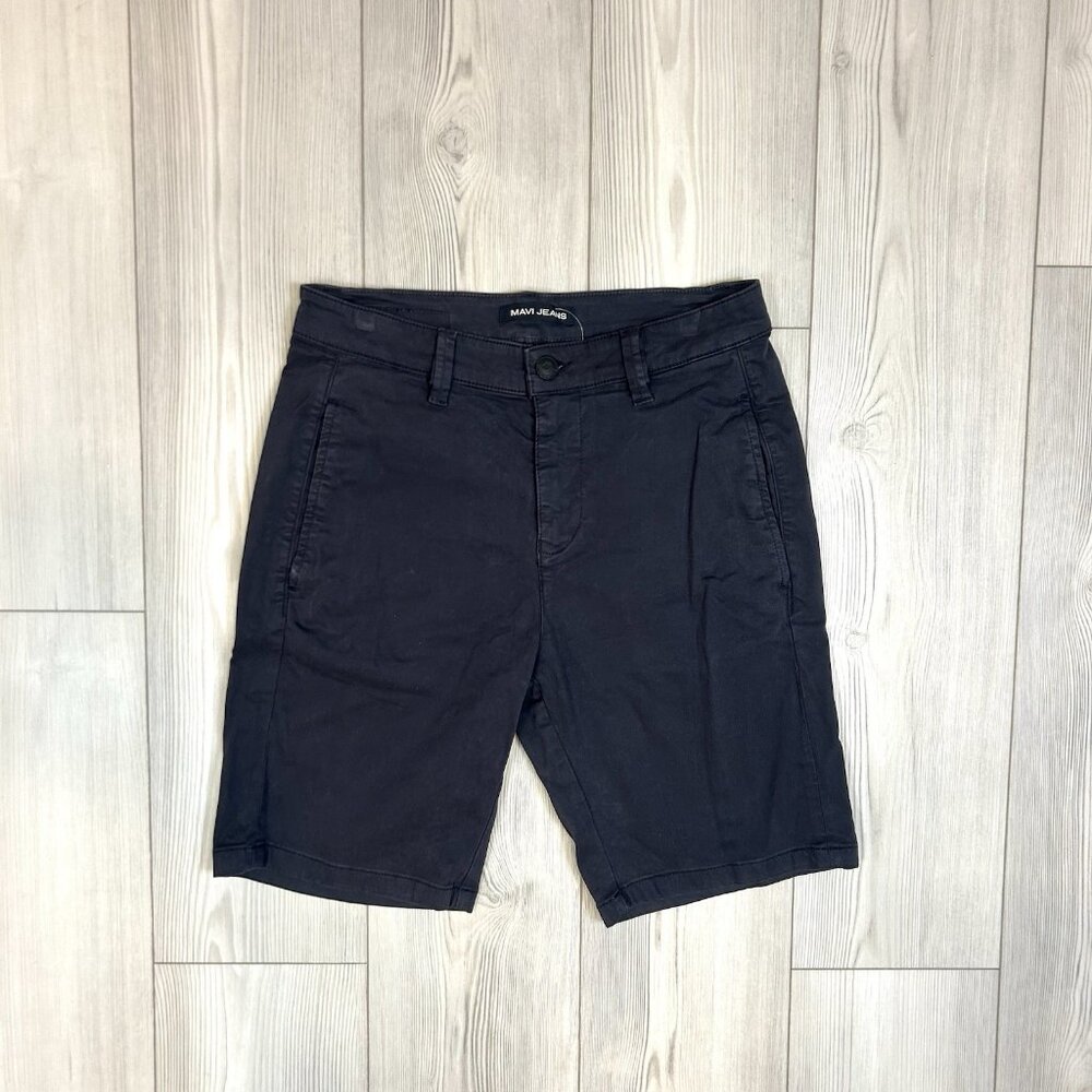 Mavi Jeans Shorts Mens 30 Blue Chino Flat Front Stretch Zip Fly Casual Simon
